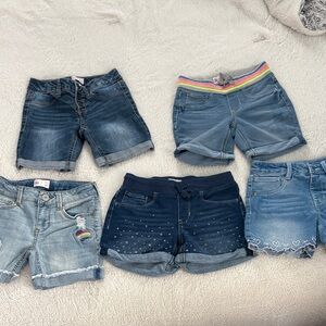 SO Kids Denim Shorts Collection with Rainbow and Heart Accents